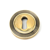 From The Anvil Door Furniture Aged Brass / Mortice Key Profile Escutcheons From The Anvil - Aged Brass Round Escutcheon (Beehive)