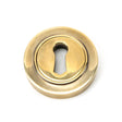 From The Anvil Door Furniture Aged Brass / Mortice Key Profile Escutcheons From The Anvil - Aged Brass Round Escutcheon (Plain)