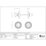 From The Anvil Door Furniture Aged Brass / No From The Anvil - Aged Brass Round Thumbturn Set (Beehive)