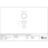 From The Anvil Cabinet Hardware Aged Brass / Cabinet Knobs / 32mm Dia. From The Anvil - Aged Brass Scully Cabinet Knob - 32mm
