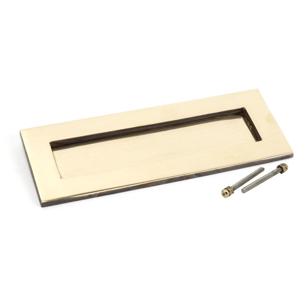 From The Anvil Door Furniture Aged Brass / Letter Plates / 252 x 96mm From The Anvil - Aged Brass Small Letter Plate