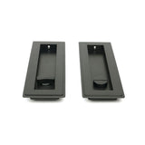 From The Anvil Door Furniture Aged Bronze / Rectangular Flush Pull (Privacy) / Rectangular From The Anvil - Aged Bronze 175mm Art Deco Rectangular Pull - Privacy Set