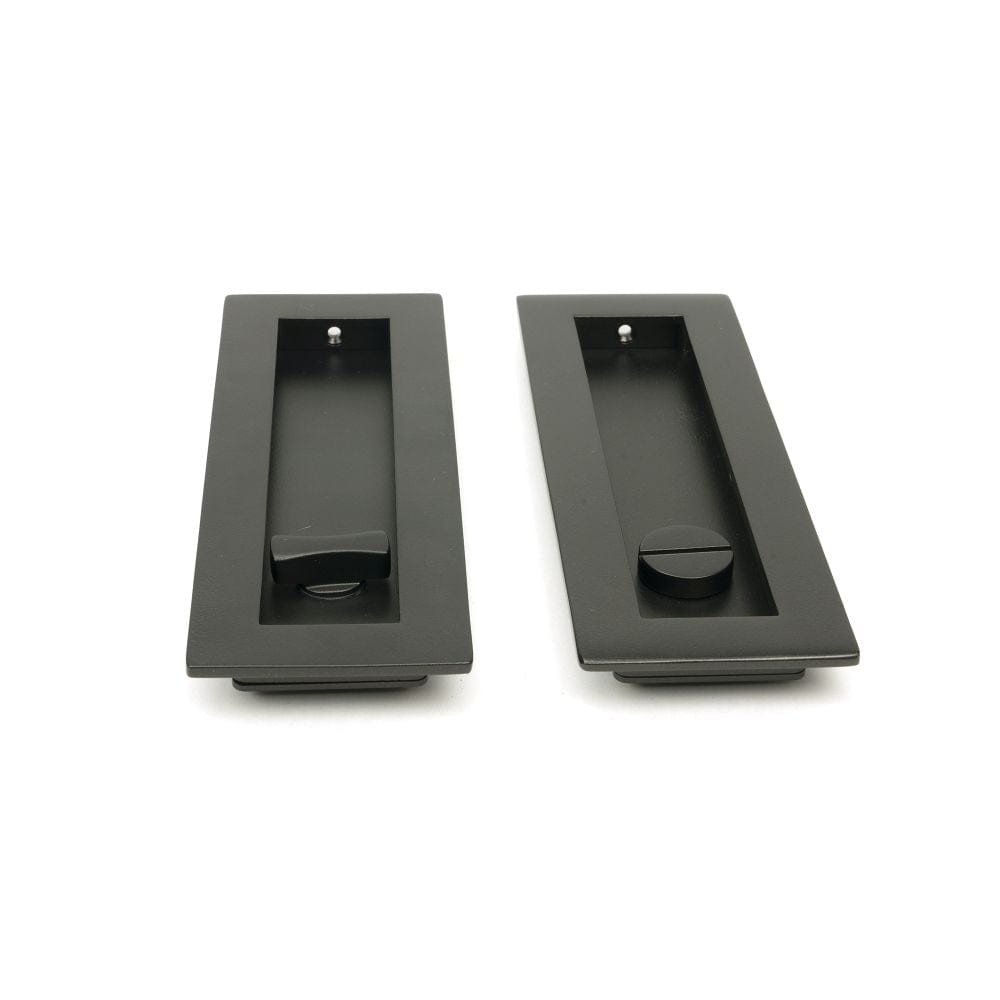 From The Anvil Door Furniture Aged Bronze / Rectangular Flush Pull (Privacy) / Rectangular From The Anvil - Aged Bronze 175mm Plain Rectangular Pull - Privacy Set