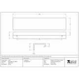 From The Anvil Cabinet Hardware Aged Bronze / Edge Pull / 200mm From The Anvil - Aged Bronze 200mm Plain Edge Pull