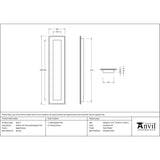 From The Anvil Door Furniture Aged Bronze / Flush Handle / Rectangular From The Anvil - Aged Bronze 250mm Art Deco Rectangular Pull