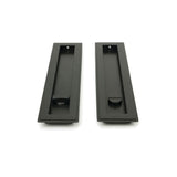From The Anvil Door Furniture Aged Bronze / Rectangular Flush Pull (Privacy) / Rectangular From The Anvil - Aged Bronze 250mm Art Deco Rectangular Pull - Privacy Set