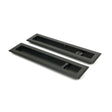 From The Anvil Door Furniture Aged Bronze / Rectangular Flush Pull (Privacy) / Rectangular From The Anvil - Aged Bronze 250mm Art Deco Rectangular Pull - Privacy Set