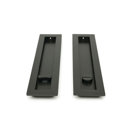 From The Anvil Door Furniture Aged Bronze / Rectangular Flush Pull (Privacy) / Rectangular From The Anvil - Aged Bronze 250mm Plain Rectangular Pull - Privacy Set