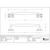 From The Anvil Door Furniture Aged Bronze / Pull Handles (Face Fix) From The Anvil - Aged Bronze 300mm Art Deco Pull Handle