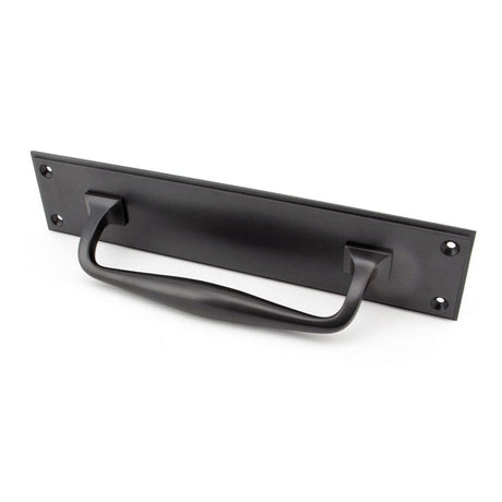 From The Anvil Door Furniture Aged Bronze / Pull Handle (Backplate) From The Anvil - Aged Bronze 300mm Art Deco Pull Handle on Backplate