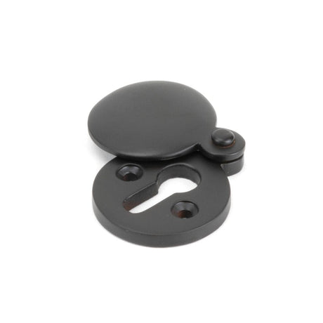 From The Anvil Door Furniture Aged Bronze / Mortice Key Profile Escutcheons From The Anvil - Aged Bronze 30mm Round Escutcheon