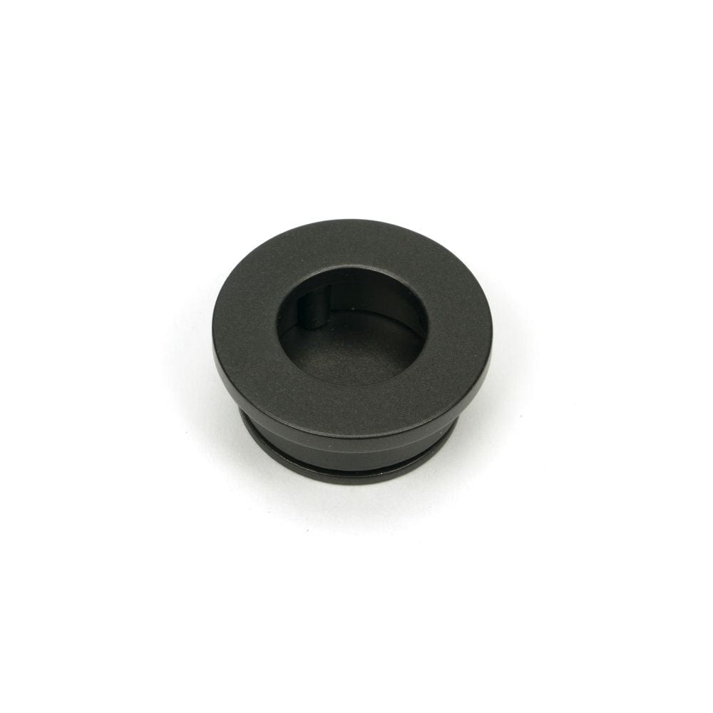 From The Anvil Door Furniture Aged Bronze / Door Edge Pull / Round From The Anvil - Aged Bronze 34mm Round Finger Edge Pull