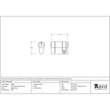 From The Anvil Locks & Latches Aged Bronze / Euro Cylinders Single / 35 x 10mm From The Anvil - Aged Bronze 35/10 5pin Single Cylinder
