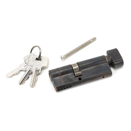 From The Anvil Locks & Latches Aged Bronze / Euro Cylinder & Turn / 35 x 45mm From The Anvil - Aged Bronze 35/45T 5pin Euro Cylinder/Thumbturn