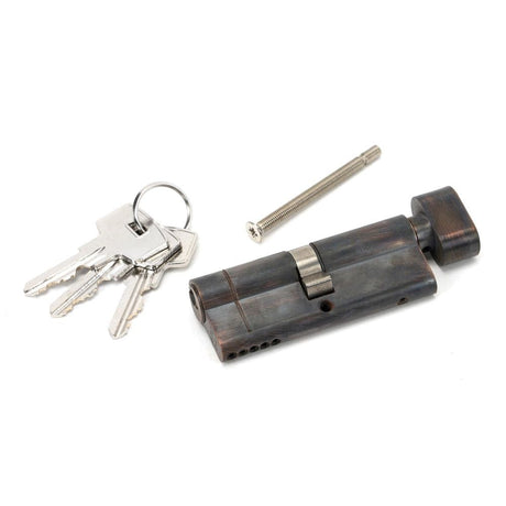 From The Anvil Locks & Latches Aged Bronze / Euro Cylinder & Turn / 40 x 40mm From The Anvil - Aged Bronze 40/40 5pin Euro Cylinder/Thumbturn KA
