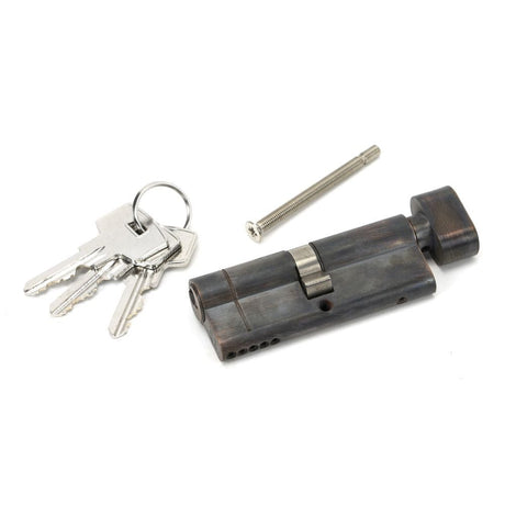 From The Anvil Locks & Latches Aged Bronze / Euro Cylinder & Turn / 40 x 40mm From The Anvil - Aged Bronze 40/40 5pin Euro Cylinder/Thumbturn