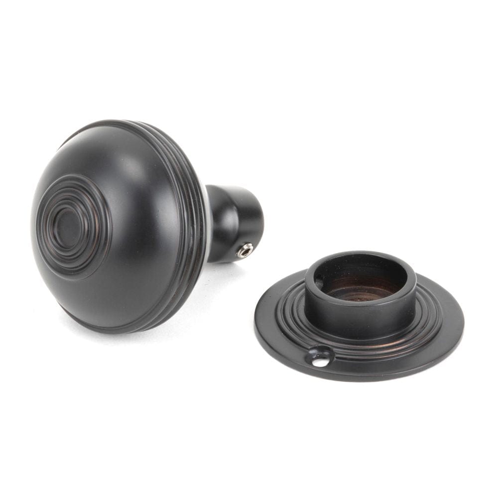 From The Anvil Door Furniture Aged Bronze / Mortice/Rim Knobs From The Anvil - Aged Bronze 50mm Prestbury Mortice/Rim Knob Set
