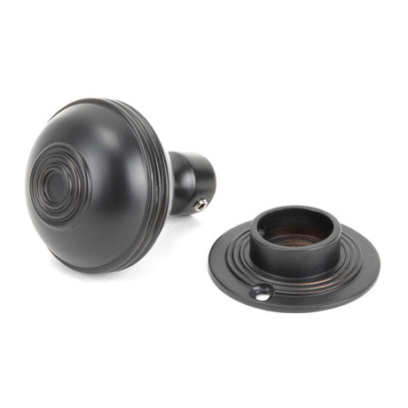 From The Anvil Door Furniture Aged Bronze / Mortice/Rim Knobs From The Anvil - Aged Bronze 50mm Prestbury Mortice/Rim Knob Set