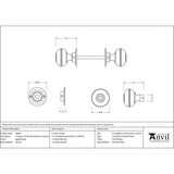 From The Anvil Door Furniture Aged Bronze / Mortice/Rim Knobs From The Anvil - Aged Bronze 50mm Prestbury Mortice/Rim Knob Set