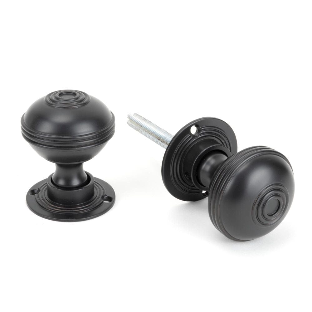 From The Anvil Door Furniture Aged Bronze / Mortice/Rim Knobs From The Anvil - Aged Bronze 50mm Prestbury Mortice/Rim Knob Set