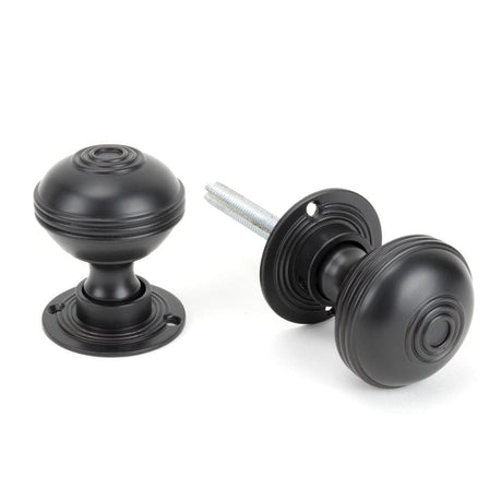 From The Anvil Door Furniture Aged Bronze / Mortice/Rim Knobs From The Anvil - Aged Bronze 50mm Prestbury Mortice/Rim Knob Set