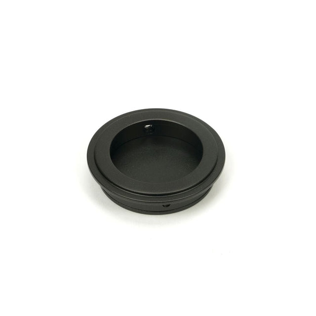 From The Anvil Door Furniture Aged Bronze / Flush Handle / Round From The Anvil - Aged Bronze 60mm Art Deco Round Pull