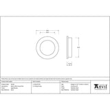 From The Anvil Door Furniture Aged Bronze / Flush Handle / Round From The Anvil - Aged Bronze 60mm Plain Round Pull