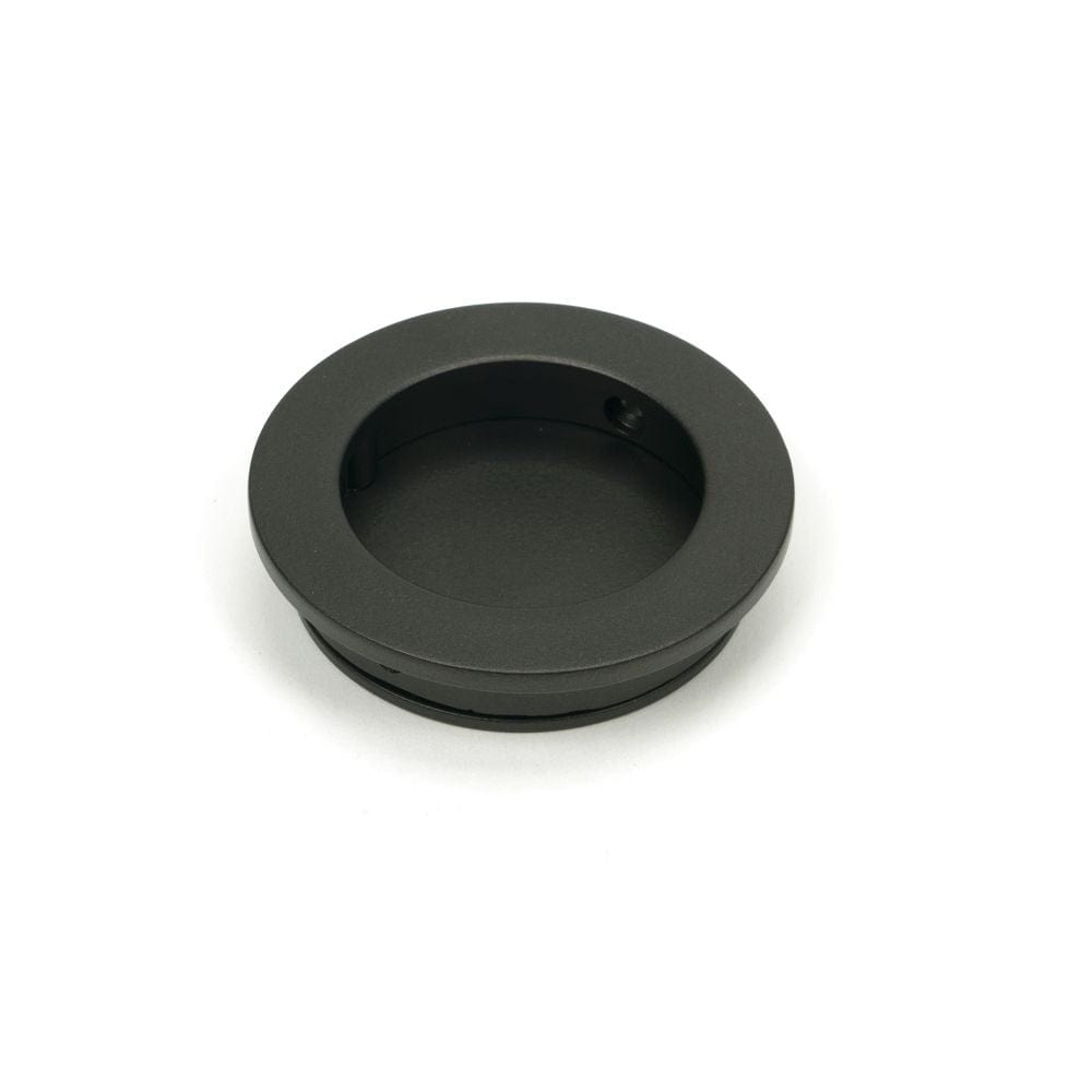 From The Anvil Door Furniture Aged Bronze / Flush Handle / Round From The Anvil - Aged Bronze 60mm Plain Round Pull