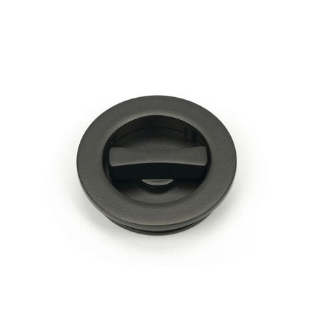 From The Anvil Door Furniture Aged Bronze / Round Flush Pull (Privacy) / Round From The Anvil - Aged Bronze 60mm Plain Round Pull - Privacy Set