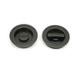 From The Anvil Door Furniture Aged Bronze / Round Flush Pull (Privacy) / Round From The Anvil - Aged Bronze 60mm Plain Round Pull - Privacy Set
