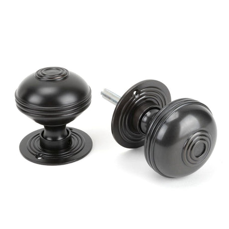 From The Anvil Door Furniture Aged Bronze / Mortice/Rim Knobs From The Anvil - Aged Bronze 63mm Prestbury Mortice/Rim Knob Set