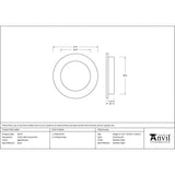 From The Anvil Door Furniture Aged Bronze / Flush Handle / Round From The Anvil - Aged Bronze 75mm Plain Round Pull