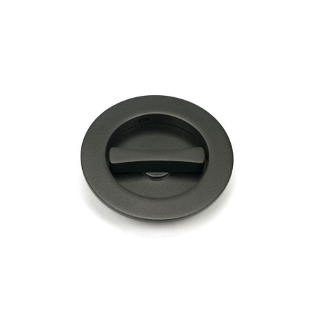 From The Anvil Door Furniture Aged Bronze / Round Flush Pull (Privacy) / Round From The Anvil - Aged Bronze 75mm Plain Round Pull - Privacy Set