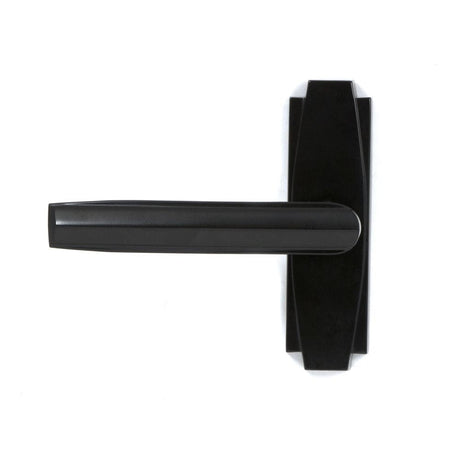 From The Anvil Door Furniture Aged Bronze / Round Rose From The Anvil - Aged Bronze Art Deco Lever on Rose Set