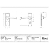 From The Anvil Door Furniture Aged Bronze / Euro Profile Lock Handles From The Anvil - Aged Bronze Avon Lever Euro Lock Set