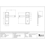 From The Anvil Door Furniture Aged Bronze / Std. Lock Handles From The Anvil - Aged Bronze Avon Lever Lock Set