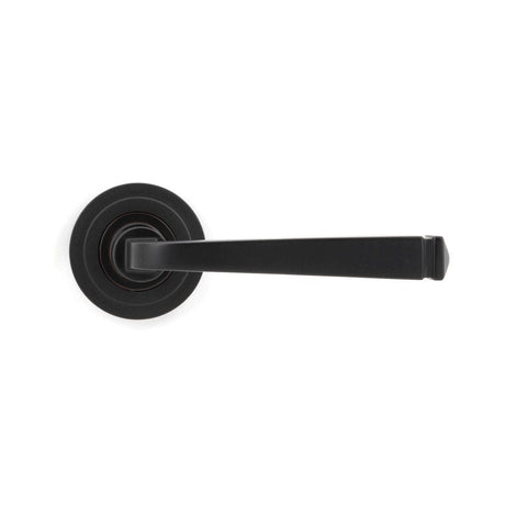 From The Anvil Door Furniture Aged Bronze / Round Rose From The Anvil - Aged Bronze Avon Round Lever on Rose Set (Art Deco)
