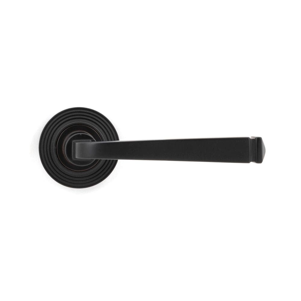 From The Anvil Door Furniture Aged Bronze / Round Rose From The Anvil - Aged Bronze Avon Round Lever on Rose Set (Beehive)