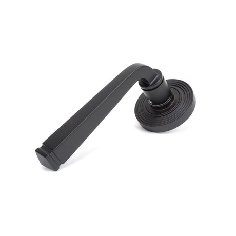 From The Anvil Door Furniture Aged Bronze / Round Rose From The Anvil - Aged Bronze Avon Round Lever on Rose Set (Beehive) - Unsprung