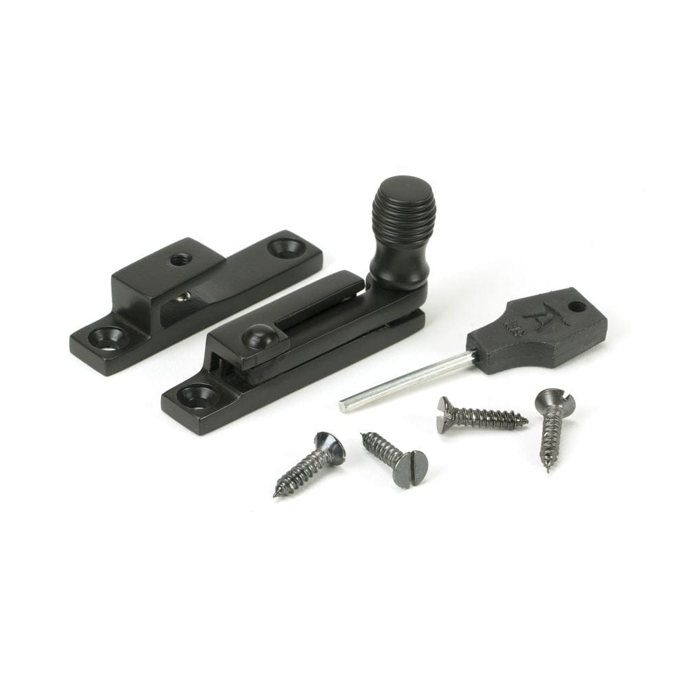 From The Anvil Window Furniture Aged Bronze / Sash Window Quadrant Fasteners / Yes From The Anvil - Aged Bronze Beehive Quadrant Fastener - Narrow
