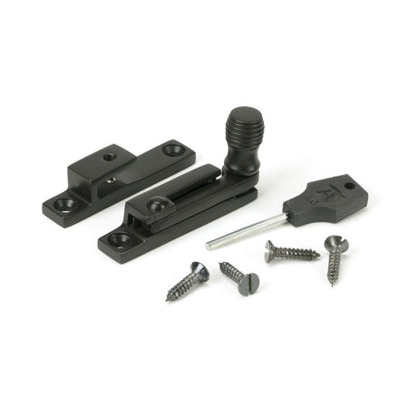 From The Anvil Window Furniture Aged Bronze / Sash Window Quadrant Fasteners / Yes From The Anvil - Aged Bronze Beehive Quadrant Fastener - Narrow