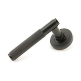 From The Anvil Door Furniture Aged Bronze / Round Rose From The Anvil - Aged Bronze Brompton Lever on Rose Set (Art Deco) - Unsprung