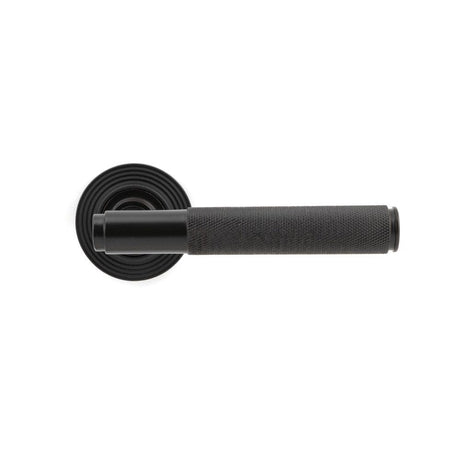 From The Anvil Door Furniture Aged Bronze / Round Rose From The Anvil - Aged Bronze Brompton Lever on Rose Set (Beehive) - Unsprung