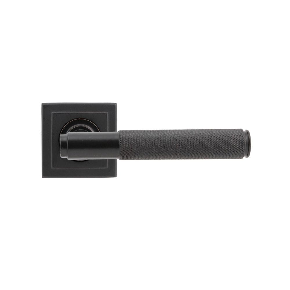 From The Anvil Door Furniture Aged Bronze / Square Rose From The Anvil - Aged Bronze Brompton Lever on Rose Set (Square) - Unsprung