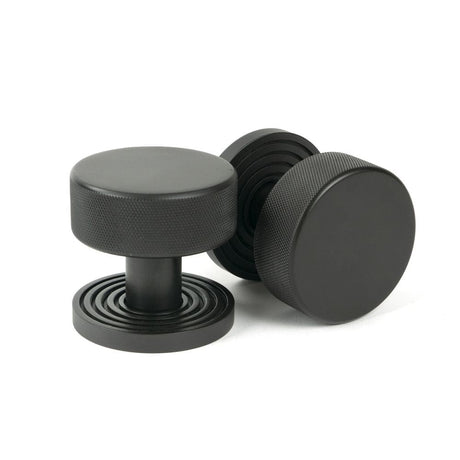 From The Anvil Door Furniture Aged Bronze / Mortice/Rim Knobs From The Anvil - Aged Bronze Brompton Mortice/Rim Knob Set (Beehive)