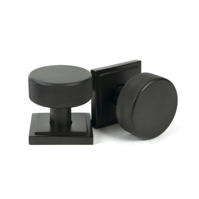 From The Anvil Door Furniture Aged Bronze / Mortice/Rim Knobs From The Anvil - Aged Bronze Brompton Mortice/Rim Knob Set (Square)