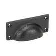 From The Anvil Cabinet Hardware Aged Bronze / Cabinet Cup Pulls From The Anvil - Aged Bronze Hammered Art Deco Drawer Pull