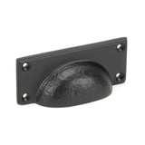 From The Anvil Cabinet Hardware Aged Bronze / Cabinet Cup Pulls From The Anvil - Aged Bronze Hammered Art Deco Drawer Pull