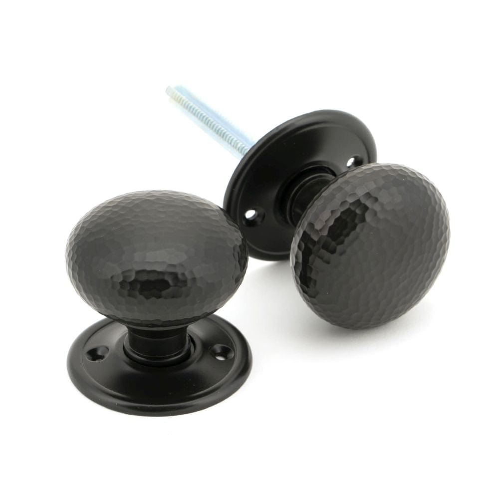From The Anvil Door Furniture Aged Bronze / Mortice/Rim Knobs From The Anvil - Aged Bronze Hammered Mushroom Mortice/Rim Knob Set