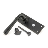From The Anvil Door Furniture Aged Bronze / Bathroom Lock Handles From The Anvil - Aged Bronze Hammered Newbury Lever Bathroom Set